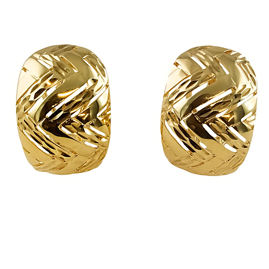 9ct Gold 3.9g Cuff Earrings